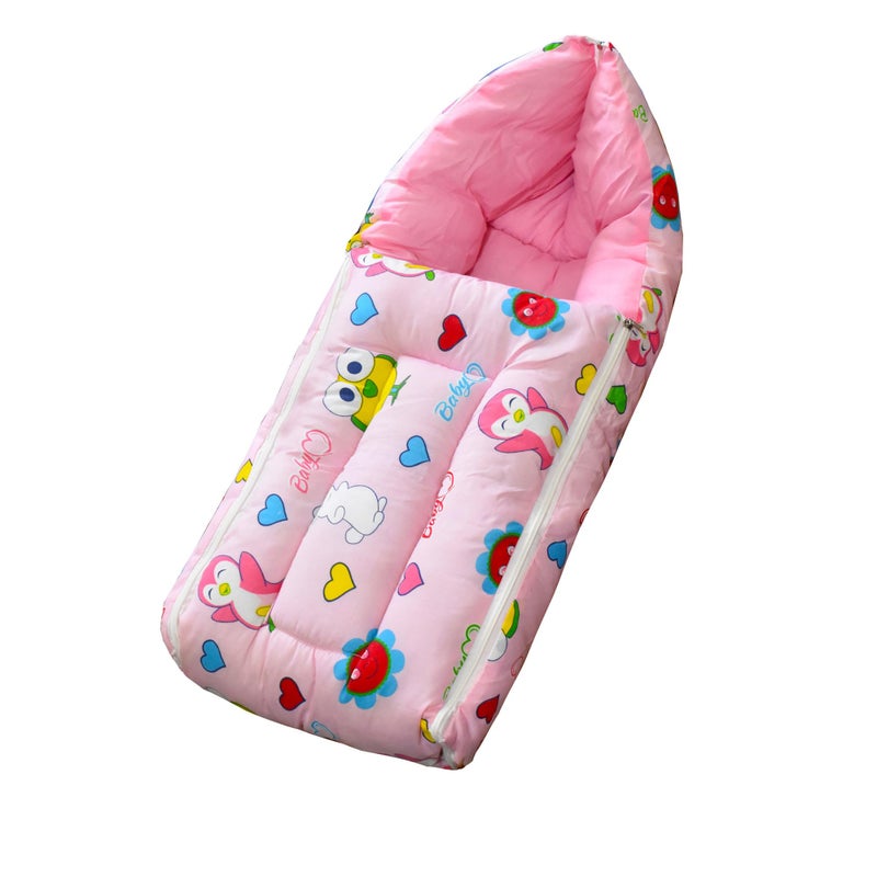 ParentsLap Gem Baby Sleeping Bag Cum Carrying Bag (Pink) - Image 1