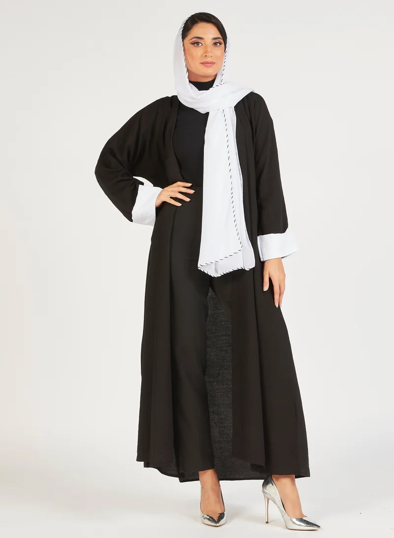 Hadiyath Al Madinah HM - Embroidered Abaya with Hijab