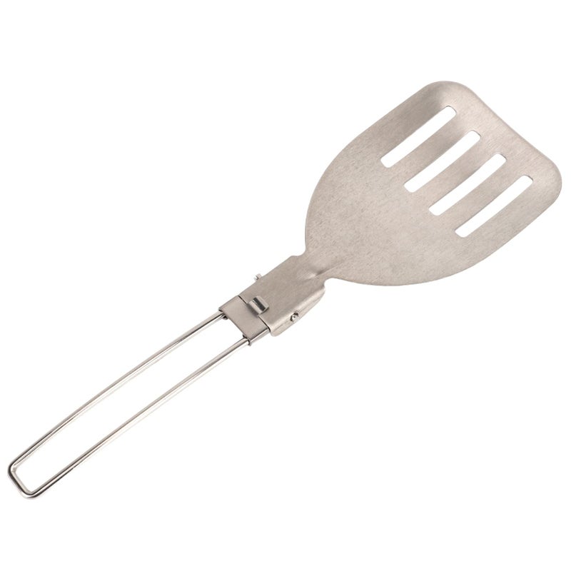 Stainless Steel Folding Spatula Latch Design Lightweight Portable Folding Food Spatula Metal Folding Spatula for Outdoor Camping Cooking Skip shovel