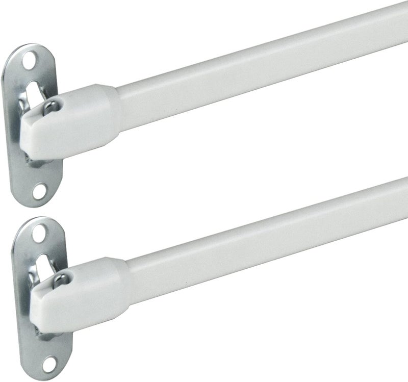 Rod Desyne Oval Sash Rod, 31-55 inch (Set of 2), White - Image 1