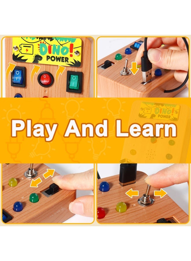 مكمهينغ بوب لوحة نشاط للأطفال الصغار، لعبة سفر حسية من مونتيسوري، لوحة نشاط فيدجيت - إضاءة ممتعة مع مفاتيح متنوعة وأضواء ليد، لعبة مهارات حركية دقيقة للأطفال من عمر 1 إلى 5 سنوات (صغيرة) - Image 3