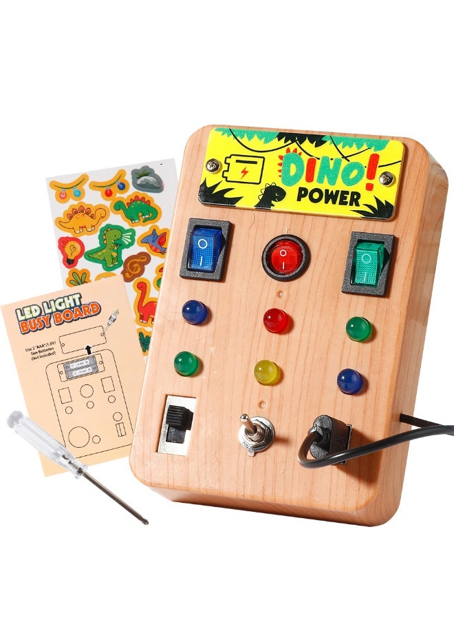 مكمهينغ بوب لوحة نشاط للأطفال الصغار، لعبة سفر حسية من مونتيسوري، لوحة نشاط فيدجيت - إضاءة ممتعة مع مفاتيح متنوعة وأضواء ليد، لعبة مهارات حركية دقيقة للأطفال من عمر 1 إلى 5 سنوات (صغيرة) - Image 1