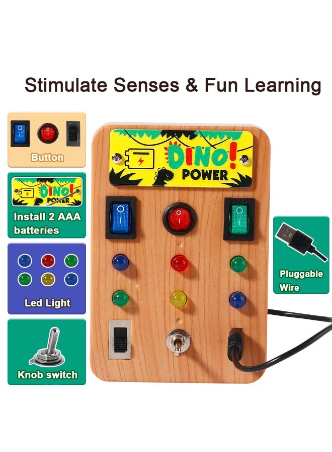 مكمهينغ بوب لوحة نشاط للأطفال الصغار، لعبة سفر حسية من مونتيسوري، لوحة نشاط فيدجيت - إضاءة ممتعة مع مفاتيح متنوعة وأضواء ليد، لعبة مهارات حركية دقيقة للأطفال من عمر 1 إلى 5 سنوات (صغيرة) - Image 2