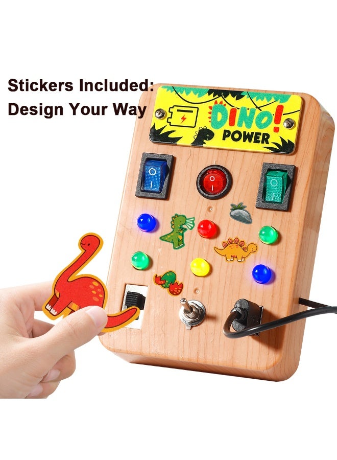 مكمهينغ بوب لوحة نشاط للأطفال الصغار، لعبة سفر حسية من مونتيسوري، لوحة نشاط فيدجيت - إضاءة ممتعة مع مفاتيح متنوعة وأضواء ليد، لعبة مهارات حركية دقيقة للأطفال من عمر 1 إلى 5 سنوات (صغيرة) - Image 5