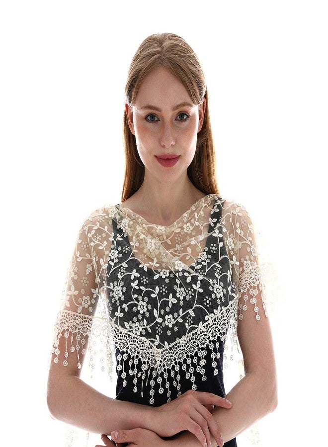 لمفيرنا حجابات LMVERNA الناعمة والمريحة من Mantilla، حجاب كاثوليكي للنساء (بيج) - Image 3