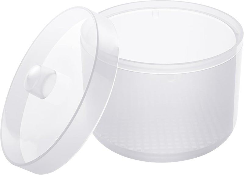 SULLMAR Nail Soaking Tray Box Cleaner Pot for Scissors Tweezers Nail Art Tools Manicure Soaking Tray Clean Box Nail Drill Bits Clean Box -Clear - Image 1