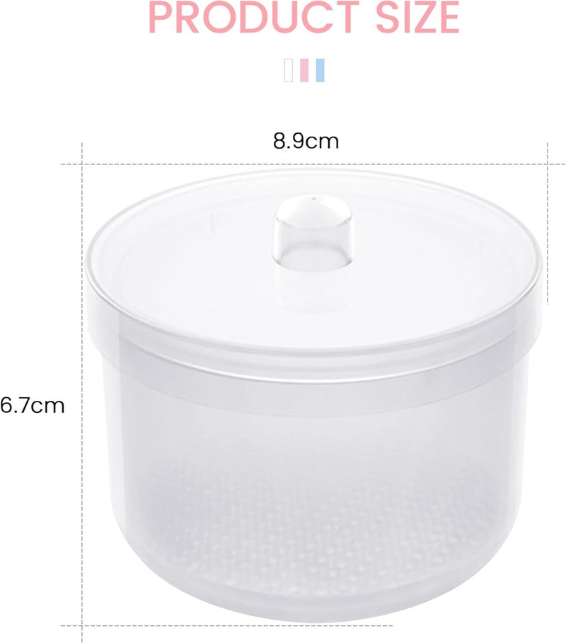 SULLMAR Nail Soaking Tray Box Cleaner Pot for Scissors Tweezers Nail Art Tools Manicure Soaking Tray Clean Box Nail Drill Bits Clean Box -Clear - Image 4