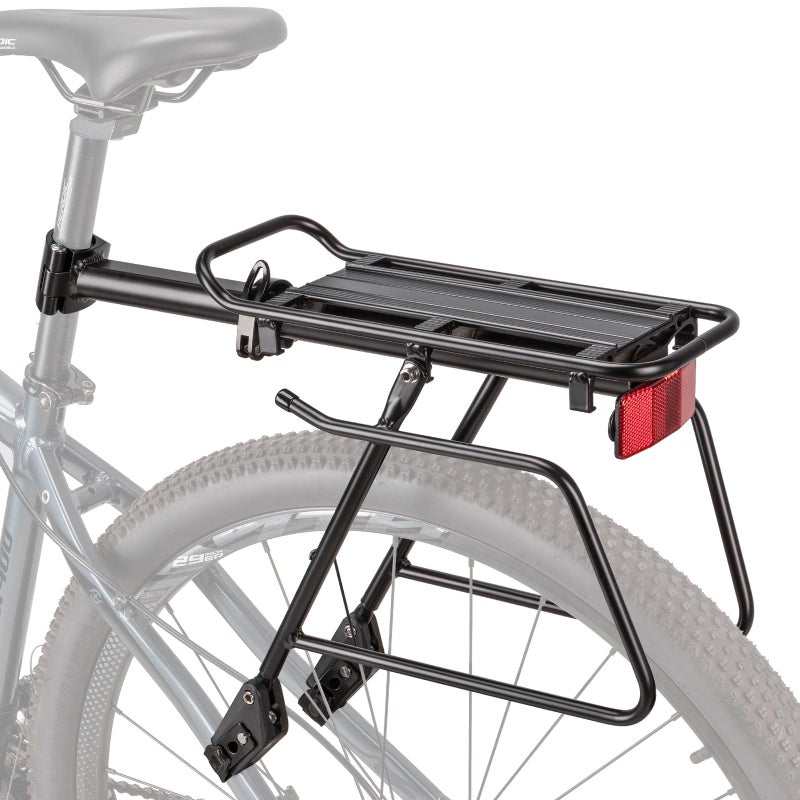 KONG MING CAR Rear Bike Rack - Bike Cargo Rack Quick Release Mount - Large Capacity Bicycle Pannier Rack 60lbs, Touring Carrier Rack fit 24â€-29â€ and 700c - Image 1