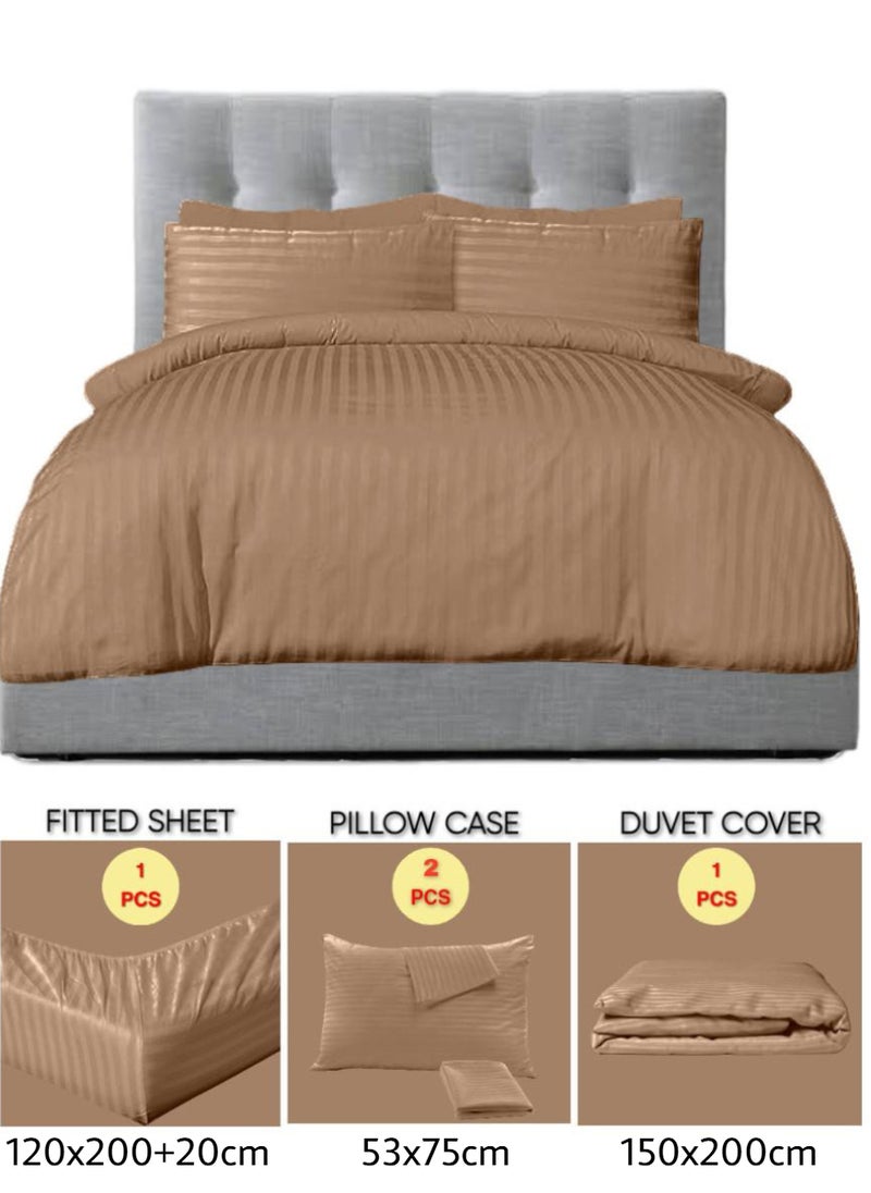 Blueberry 4 Pieces Single Size Duvet Cover Set - Includes 1 Duvet Cover (150x200cm), 1 Fitted Sheet (120x200+20cm), 2 Pillow Cases (53x75cm) - Image 2