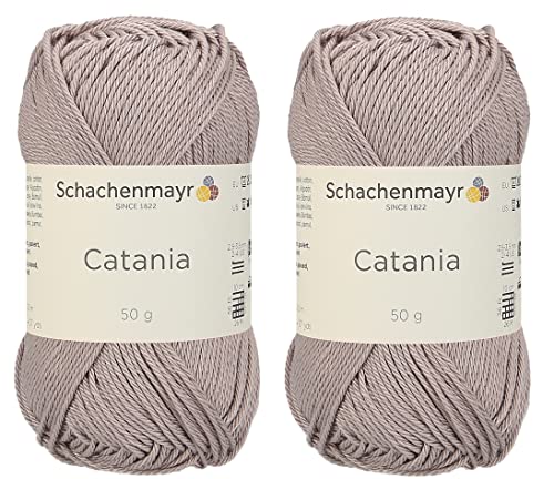 Set of 2 Skeins SMC Catania Originals 100 Mercerized Cotton Yarn Total 352 Oz Each 176 Oz 50g 136 Yrds 125 m Amigurumi Yarn FineSport 2 406 MUD - Image 1