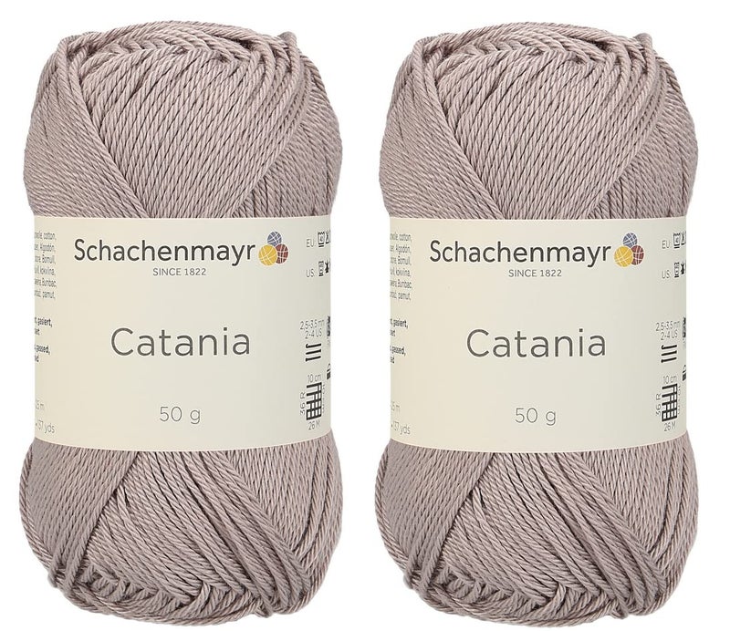Set of 2 Skeins SMC Catania Originals 100 Mercerized Cotton Yarn Total 352 Oz Each 176 Oz 50g 136 Yrds 125 m Amigurumi Yarn FineSport 2 406 MUD - Image 3