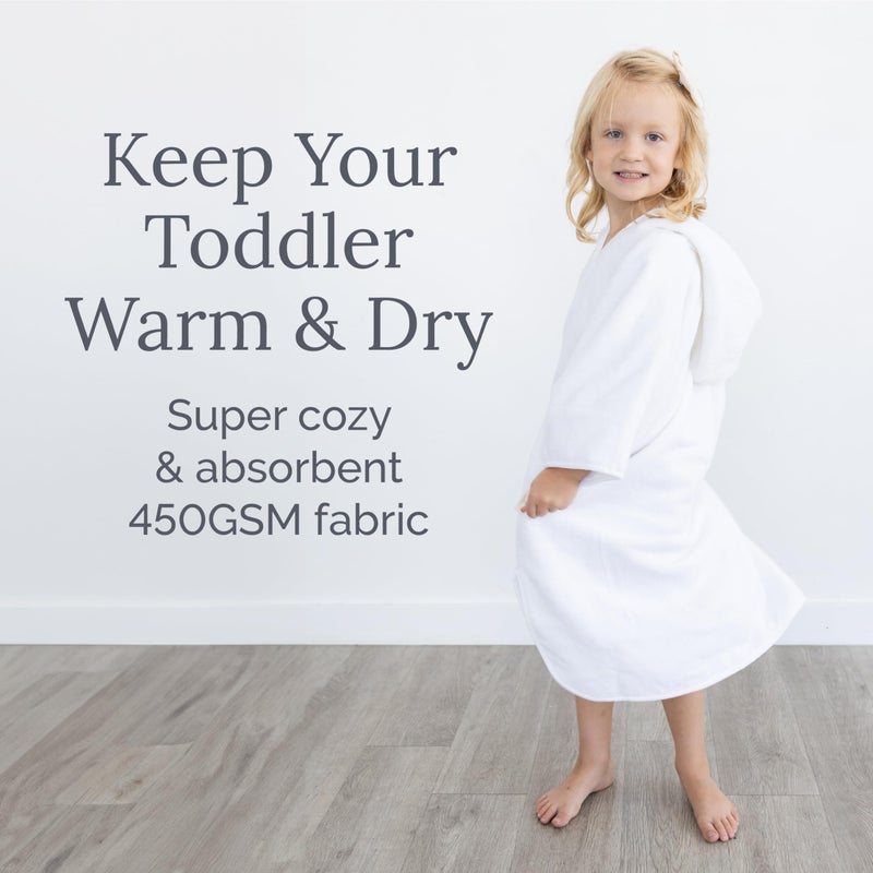 Natemia Hooded Towel Poncho â€“ 100% Organic Cotton - Kids & Toddler Beach Towel with Hood - GOTS Certified - Gentle on Sensitive Skin - Cozy Swim & Bath Towel for Boys, Girls - Perfect Registry Gift - Image 4