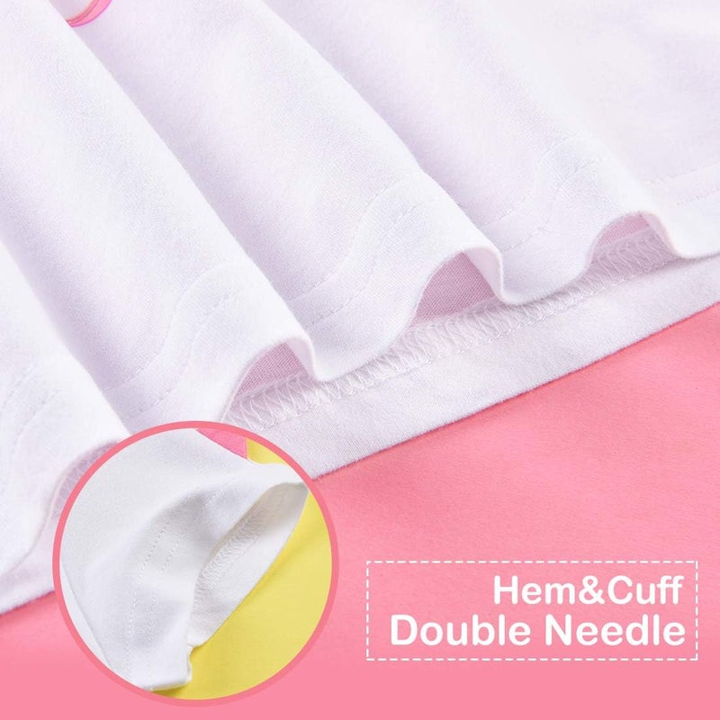 WAWSAM Dinosaur Big Sister Announcement T Shirt Promoted Outfits for Toddler Girls 100% Cotton Promoted to Big Sister Shirt (White, 2T) - Image 4