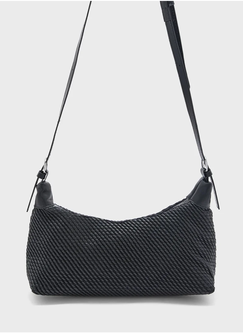 ELLA Embossed Quilted Shoulder Bag