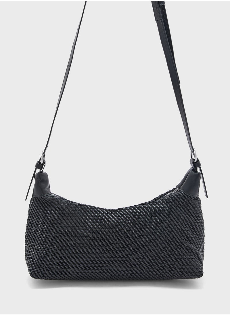 ELLA - Embossed Quilted Shoulder Bag - Image 1