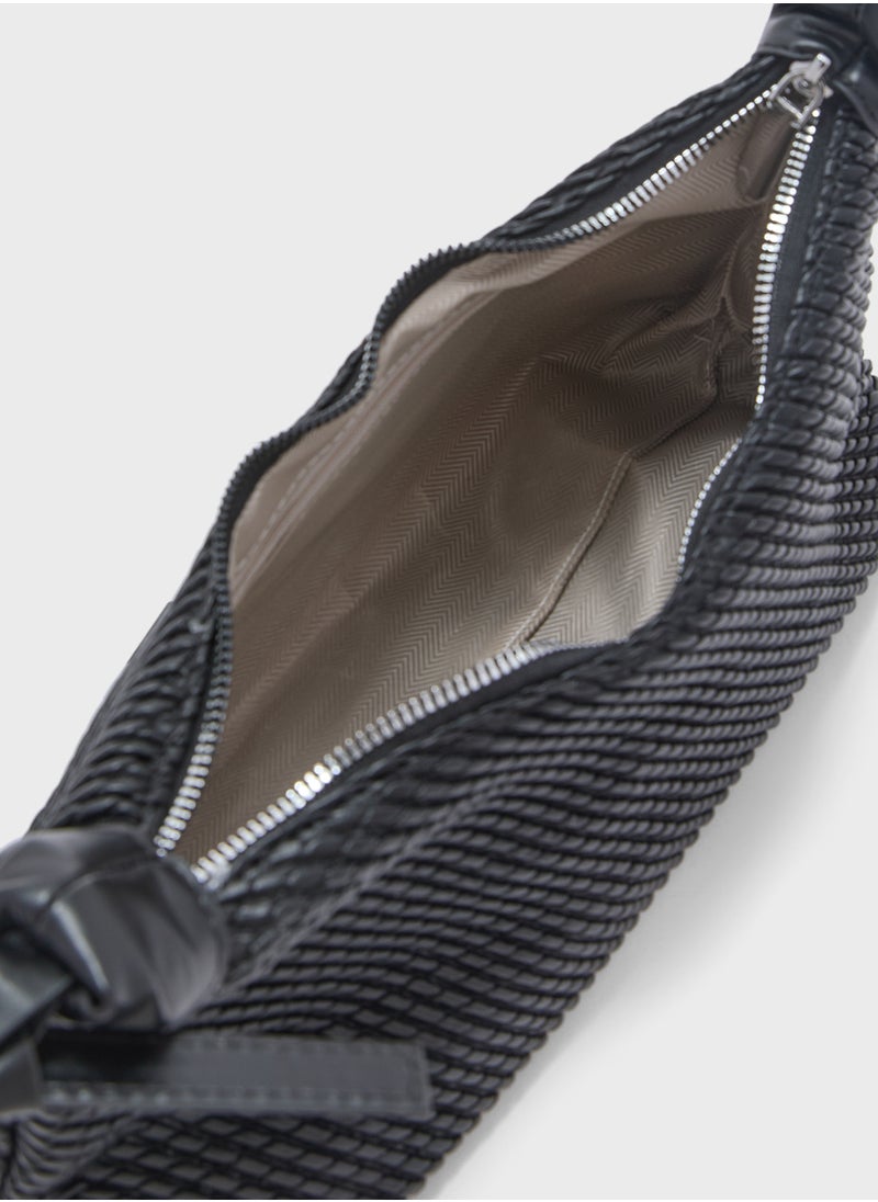 ELLA - Embossed Quilted Shoulder Bag - Image 1