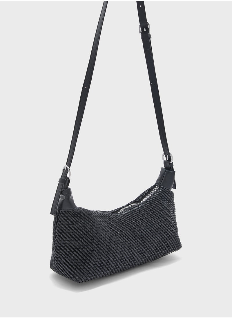 ELLA - Embossed Quilted Shoulder Bag - Image 1
