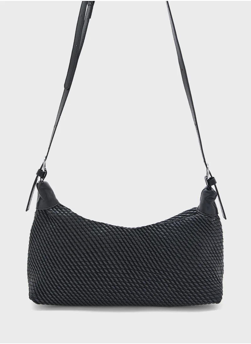 ELLA Embossed Quilted Shoulder Bag