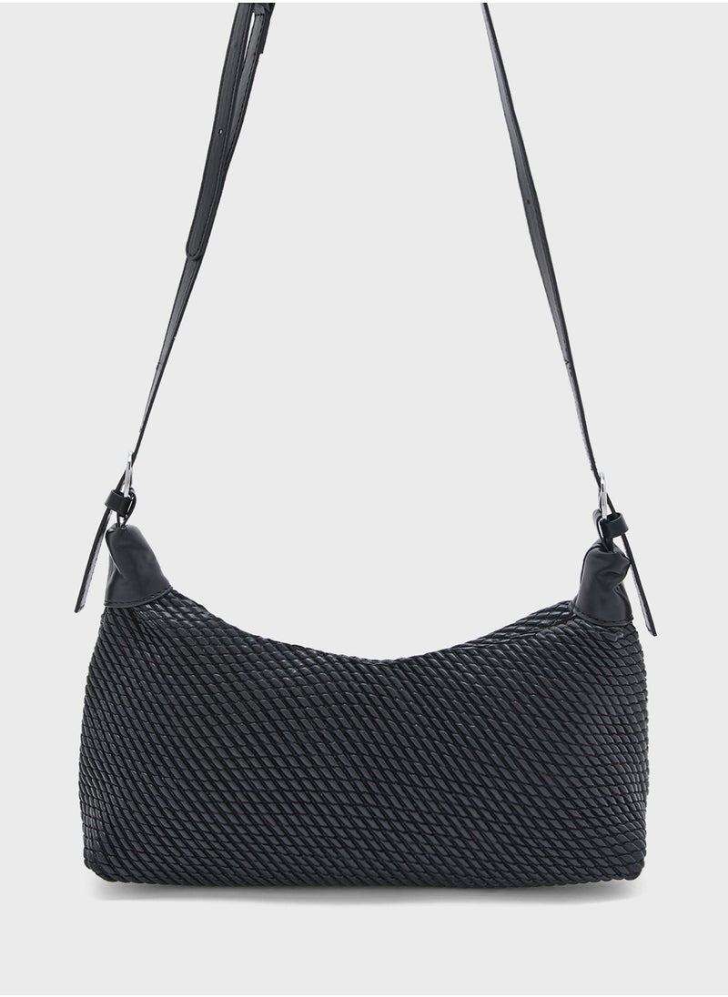 ELLA - Embossed Quilted Shoulder Bag - Image 1