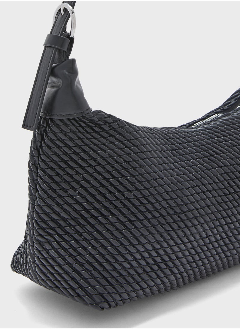 ELLA - Embossed Quilted Shoulder Bag - Image 1