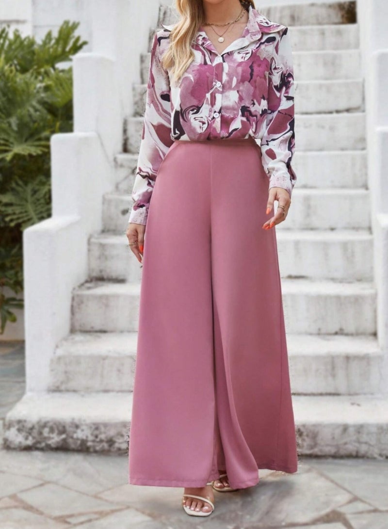 Shougu New Product Elegant Wide Leg Pants Fashion Casual Set - Image 3