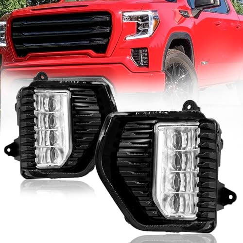 SINYATO INDUST LED Fog Lights for 2019 2020 2021 2022 GMC Sierra, Bumer Driving Fog Lamps Assembly Replacement, DOT Certified (1 pair) - Image 1