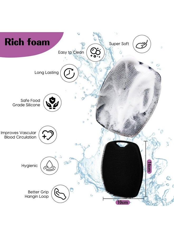 Valkyrie Silicone Body Scrubber,Shower Scrubber For Nourishing Cleaning & Exfoliating Your Skin Lather Boosting Bristles With Ergonomic No-Slip Handle, Body Exfoliator For Men And Women (Bbb)  - Image 2