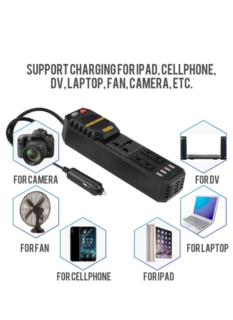 ELTRAZONE - 200W Mini Car Vehicle Inverter DC 12V to AC 220V USB Output High-power Power Inverter Small Car Special Edition【Magicalworld】 - Image 1