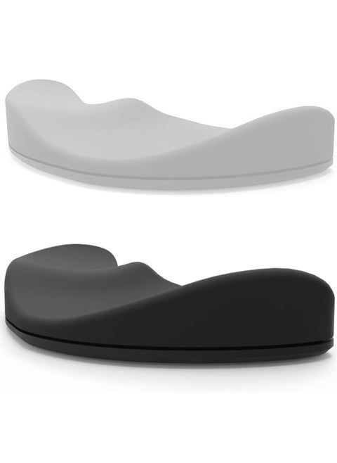 2 PCS Ergonomic Mouse Wrist Rests, Black/Gray, for Pain Relief & Pressure Release During Office, Gaming, Coding