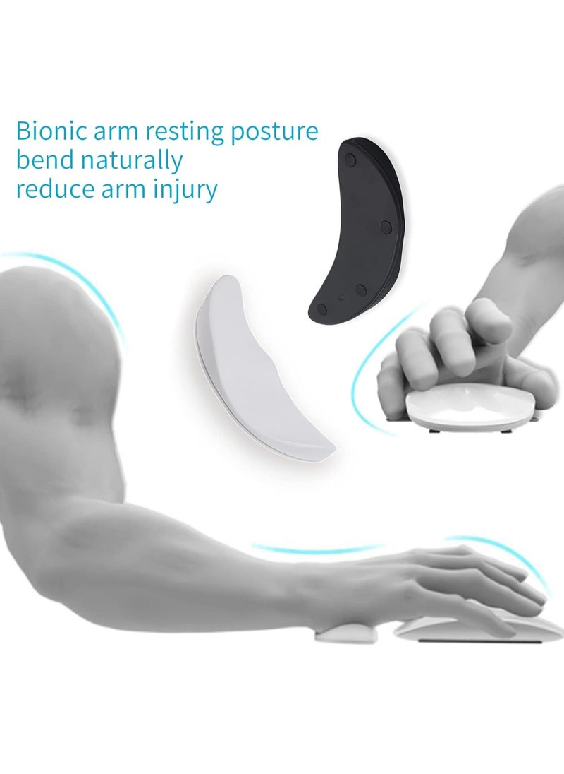 2 PCS Ergonomic Mouse Wrist Rests, Black/Gray, for Pain Relief & Pressure Release During Office, Gaming, Coding