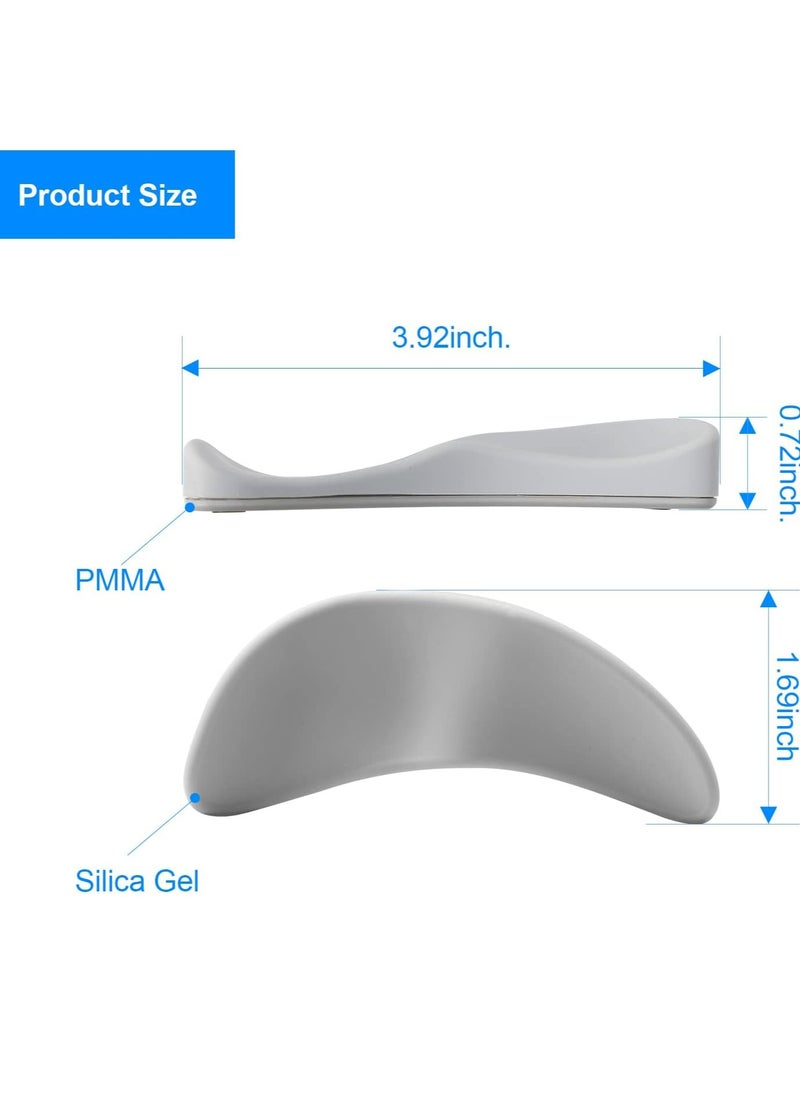 2 PCS Ergonomic Mouse Wrist Rests, Black/Gray, for Pain Relief & Pressure Release During Office, Gaming, Coding