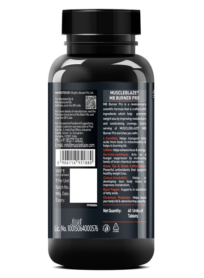 MuscleBlaze MB-Burner PRO, 60 Tablets - Image 2