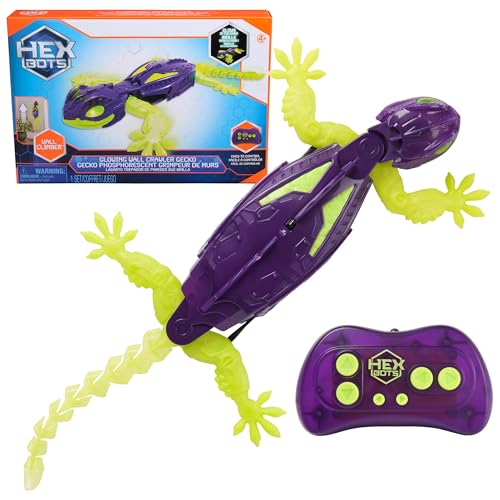 HEX Bots GlowintheDark Gecko with Official Wall Climber Technology Rechargeable Remote Control Robot Kids Toys Prank Toys for Boys Girls Ages 4 Up - Image 1