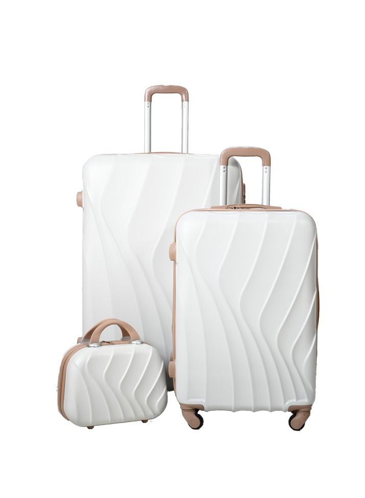 MORANO 5-Piece Luggage Trolley Set Special Beige and Khaki  - Image 3