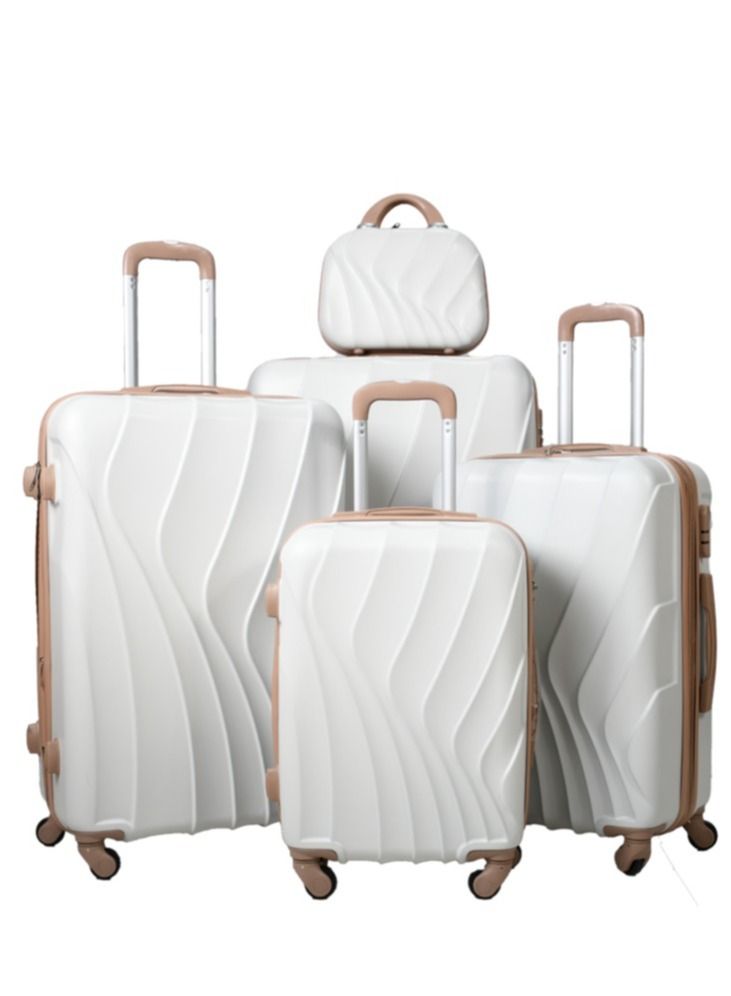 MORANO 5-Piece Luggage Trolley Set Special Beige and Khaki  - Image 1