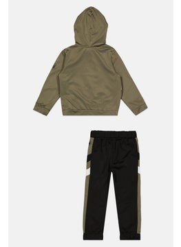 Body Glove Toddlers Boy 2 Piece Brand Logo Sweatshirt With Pants Set, Olive  - Image 2