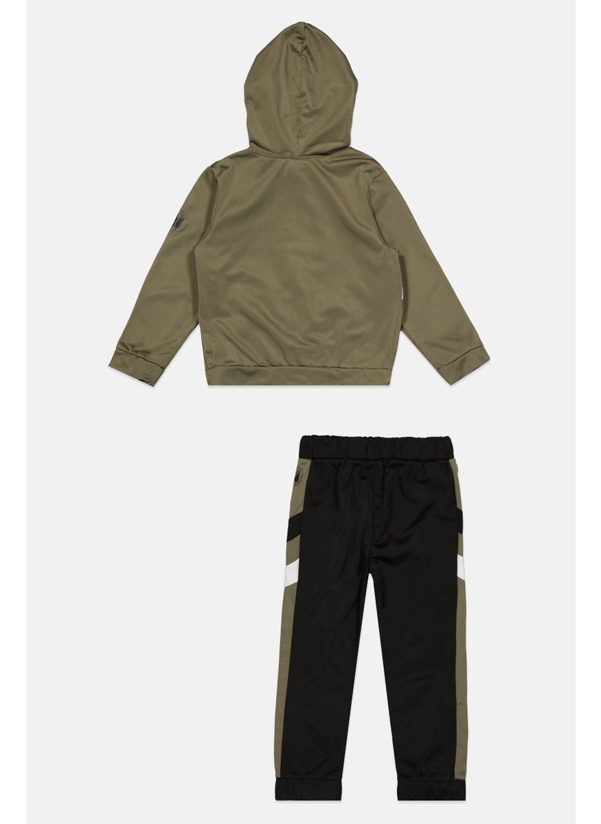 Body Glove - Toddlers Boy 2 Piece Brand Logo Sweatshirt With Pants Set, Olive - Image 1