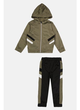 Body Glove Toddlers Boy 2 Piece Brand Logo Sweatshirt With Pants Set, Olive  - Image 1