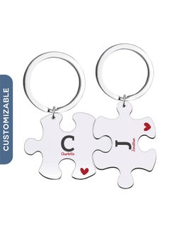 Share the Love Personalized Puzzle Keychains – Custom Engraved Pieces for Couples, Friends, or Family, Perfect Gift for Special Occasions 