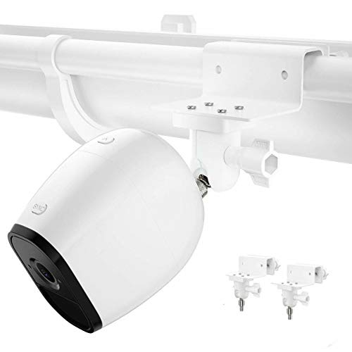 HOLACA Gutter Mount for Arlo Pro 4 eufyCam 2C Pro E and 2 E20 E40 L20,Arlo Essential,Arlo Pro 2,Arlo Pro 3,Wyze Cam Outdoor,Arlo GO,Arlo Ultra Ultra 2,Arlo Light and Solar Panel(2 Pack, White) - Image 1