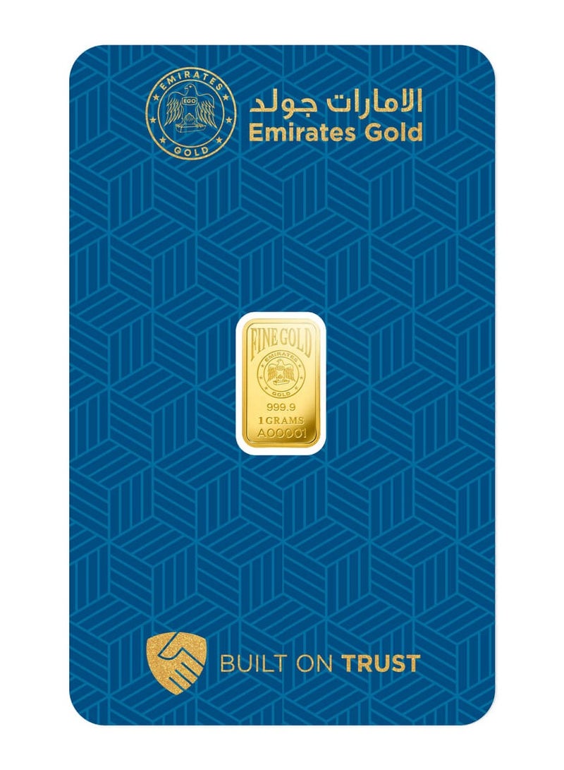 Emirates Gold Emirates Gold 1g Fine Gold Bar - 24k (999.9 Purity)  - Image 1