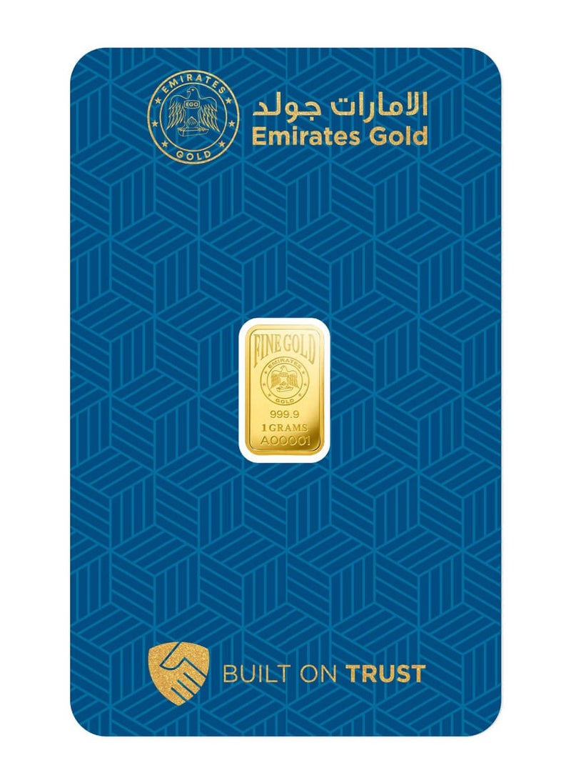 الإمارات جولد إمارات جولد سبيكة ذهب 1 غرام - 24 قيراط (999.9 نقاء)  - Image 1