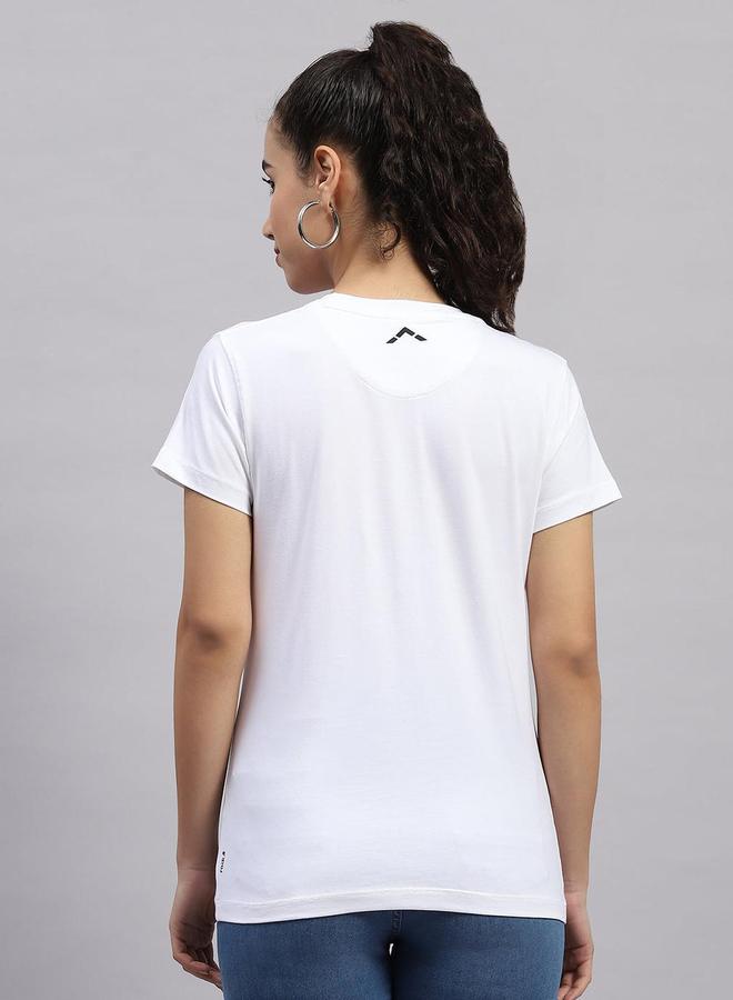 Rock.it Rock.it Women White Solid Round Neck Short Sleeve Top  - Image 4