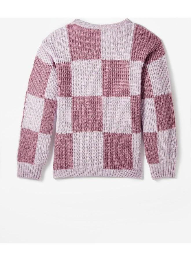JUNE - June Boy Kere Patterned Sweater Lilac - Image 1