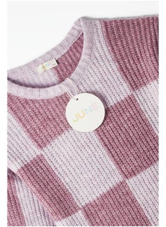 JUNE June Boy Kere Patterned Sweater Lilac  - Image 4