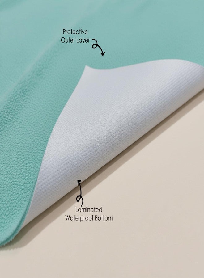 BabyMoo Changeable Dry Sheet I Water-Resistant Bed Protector Sheet I Baby Water Proof Dry Sheet (1, Sea Green, Medium) - Image 3