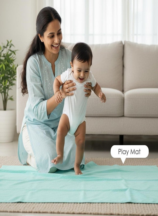 BabyMoo Changeable Dry Sheet I Water-Resistant Bed Protector Sheet I Baby Water Proof Dry Sheet (1, Sea Green, Medium) - Image 5