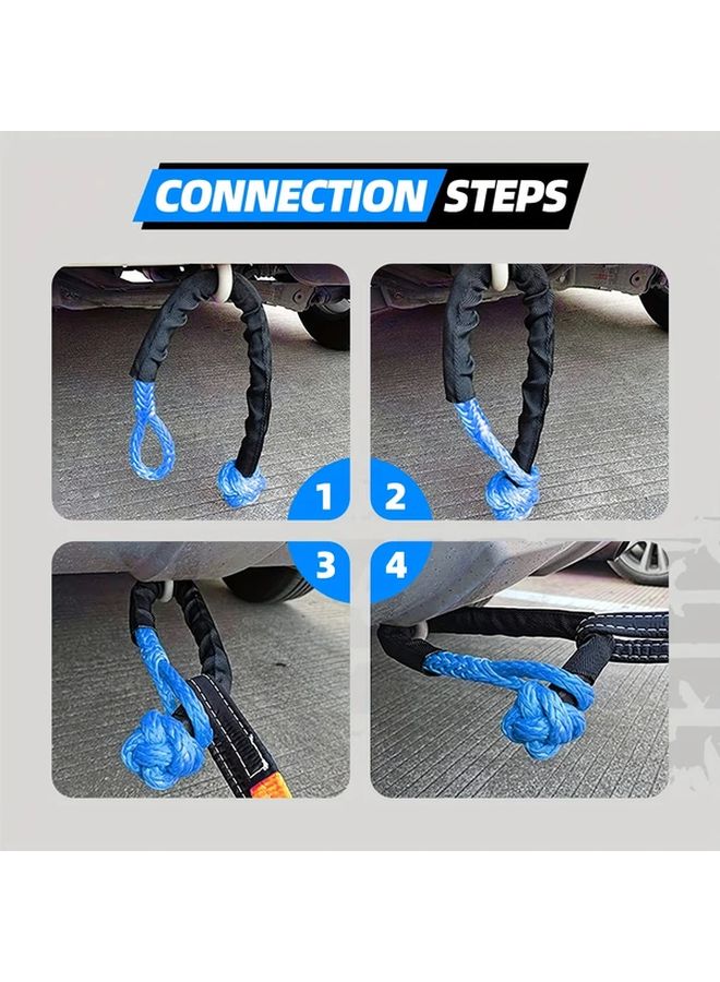 Blue Recovery Ring Snatch 41000 LBS Breaking Strength Metal Rescue Gear For Vehicles - Image 3