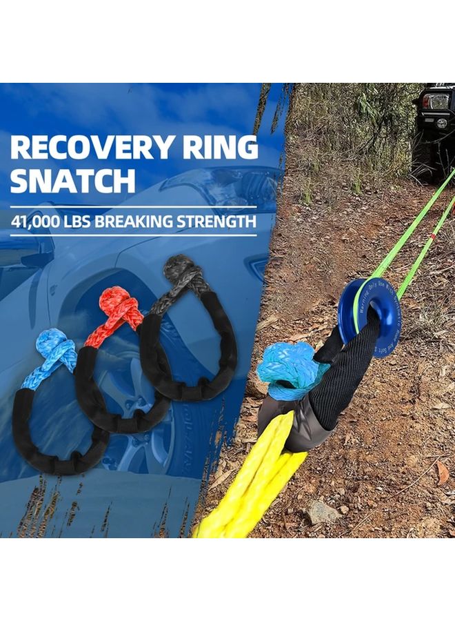 Blue Recovery Ring Snatch 41000 LBS Breaking Strength Metal Rescue Gear For Vehicles - Image 2