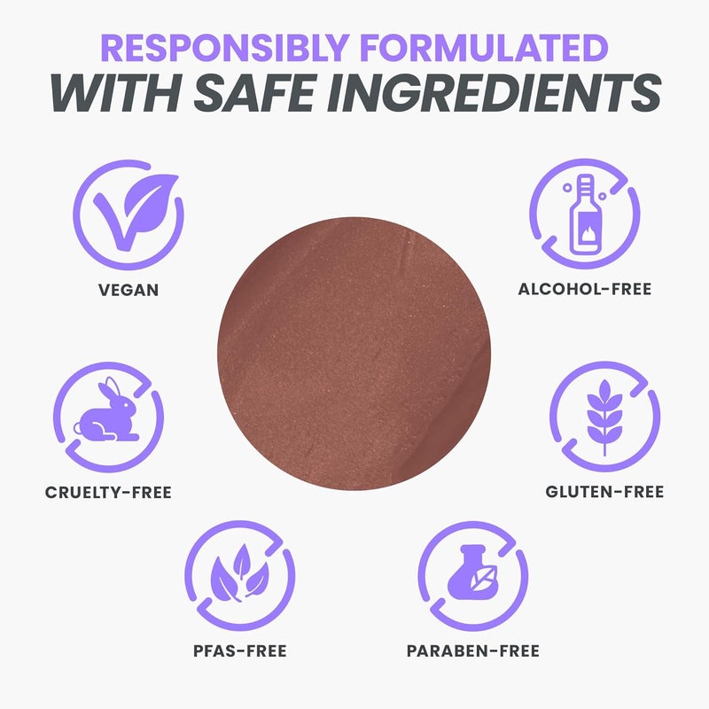 قناع Wonderskin Wonder Blading Lip Stain Peel Off - صبغة شفاه بنية متينة ومقاومة للماء وآمنة من الانتقال، لمسة نهائية غير لامعة، مكياج تقشير (قناع Hush) - Image 4
